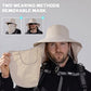 Sun Hat for Men Women with Neck Flap& Removable Face Cover Wide Brim