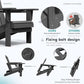 Outdoor Adirondack Chair Set of 6 with 2 Cup Holders (6 Count)