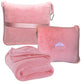 Premium Soft Travel Blanket Pillow Airplane 2 in 1