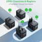 7-in-1 Universal Travel Adapter, GaN 45W iPhone 17 European Travel Plug Adapter, 3 USB-C PD & 2 USB-A QC,2 AC, International Power Adapter for Travel UK EU AUS JP, Travel Essentials