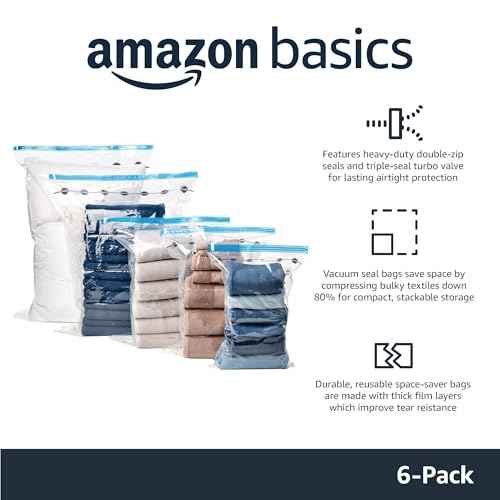 Vacuum Storage Bags for Clothing (6 Count)