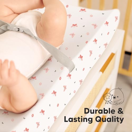 2 Pack Baby Changing Pad Cover for Girl (2 Count)
