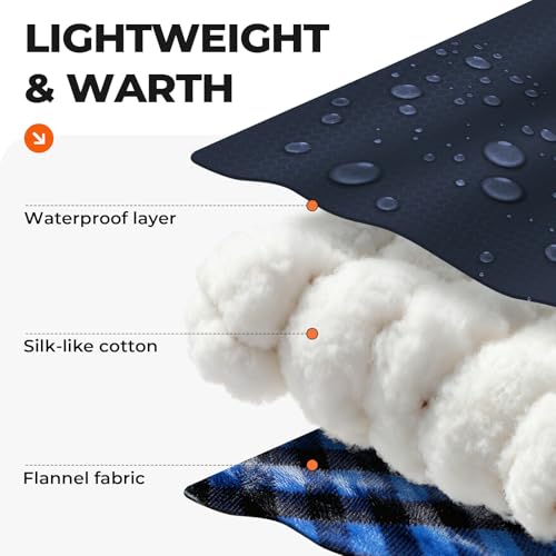 Cotton Flannel XXL Sleeping Bags for Adults Cold Weather Camping Sleeping Bag for Adults Kids Teens with Compression Sack