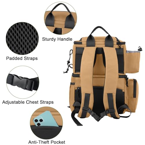 Large Fishing Backpack Cooler with Rod Holders