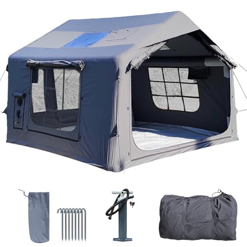 Large Luxury Inflatable Canvas Tent for Camping with AC Port
