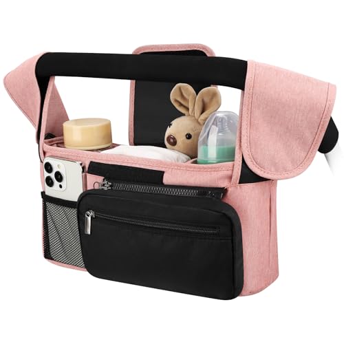 Universal Stroller Organizer with Insulated Cup Holder
