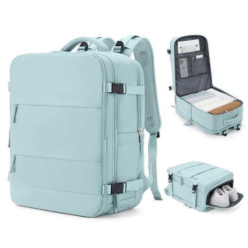Large Travel Backpack Carry On for Women Man Gym Backpacks with Laptop Compartment Mochila de Viaje Teacher Personal Item Backpack Rucksack Airplane Accessories Must Haves Blue