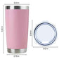 20oz Stainless Steel Tumbler Bulk with Lid (12 Count)
