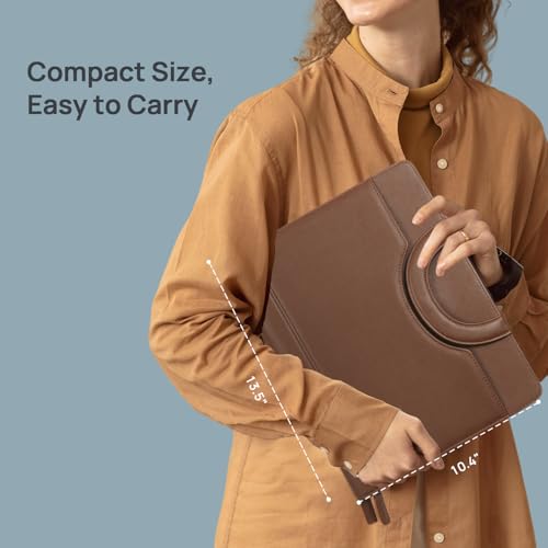PU Leather Padfolio Portfolio with Handle