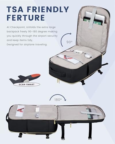 40L Travel Backpack Flight Approved Carry on Backpack