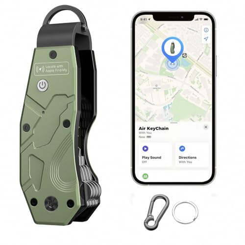Air Keychain Key Organizer Works with Apple Find My