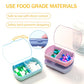 4PCS Small Pill Case Travel Pill Box Cute Pill Organizer for Purse Portable Daily Medicine Organizer 2 Compartment Pill Holder for Vitamins (4 Count)