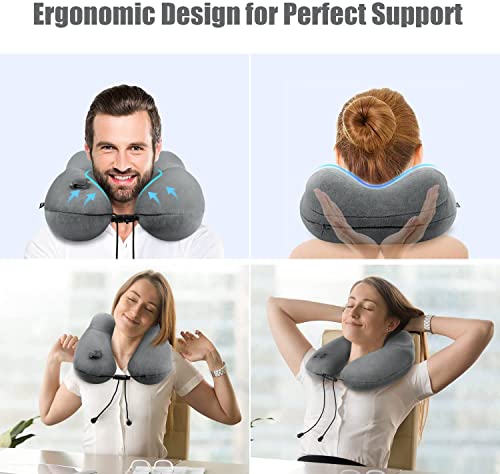Inflatable Travel Neck Pillow for Airplanes