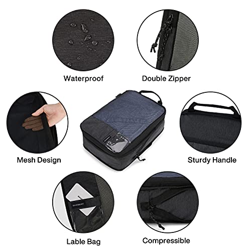4 Set Compression Packing Cubes for Travel (6 Count)
