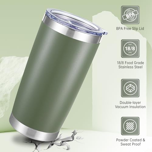 20 oz Tumblers Bulk Stainless Steel Tumbler with Lid (6 Count)