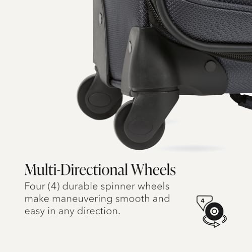 Sion Softside Expandable Spinner Luggage Durable Lightweight Travel Suitcase