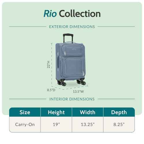 Rio Lightweight Softside Rolling Carry