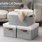 Fabric Storage Bins with Lids (3 Count)