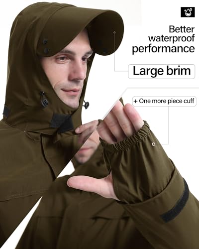 Rain Suit Waterproof Breathable Lightweight 2 (2 Count)