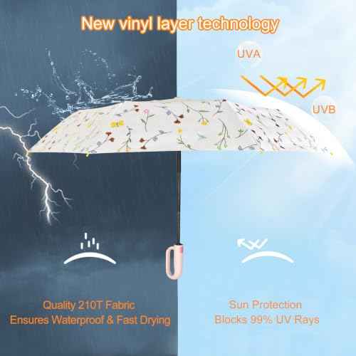 Travel Umbrella Compact Folding Auto Open and Close for Windproof