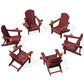Outdoor Adirondack Chair Set of 6 with 2 Cup Holders (6 Count)