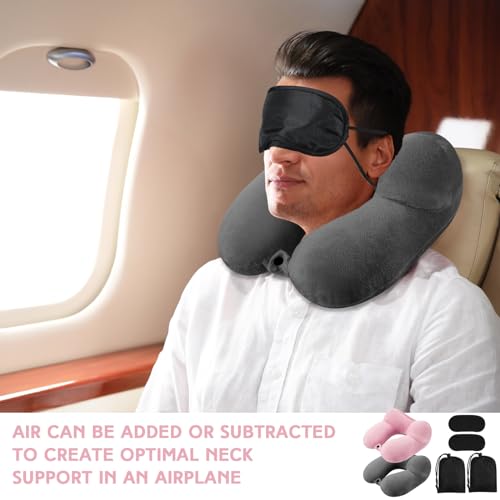 2 Inflatable Neck Pillow Airplane Travel (2 Count)