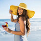 Sun Hats for Women Wide Brim Summer Hat Large Floppy Sun Straw Hat Foldable Packable Beach Hats UPF 50+