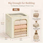 Blanket Storage Bins with Metal Frame for Closet (6 Count)