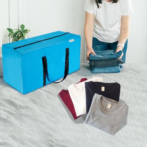 Extra Large Moving Bag Heavy Duty Space Saver Storage bag for Clothing Packing Blue Bag for moving Vaccine Sealed Blue Storage bags