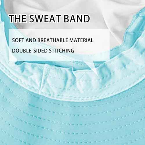 2Pack Sun Hats for Men Women Fishing Hat UPF 50+ Breathable Wide Brim Bucket Hats Summer UV Protection Safari Hat with Neck Flap Black