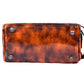 10" Premium Leather Toiletry Travel Pouch With Waterproof Lining