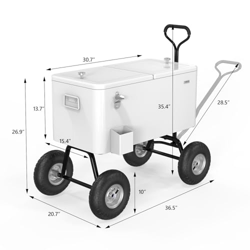 80 Quart Wagon Rolling Cooler Ice Chest