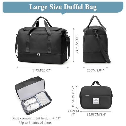 Large Travel Duffle Bag (2 Count)