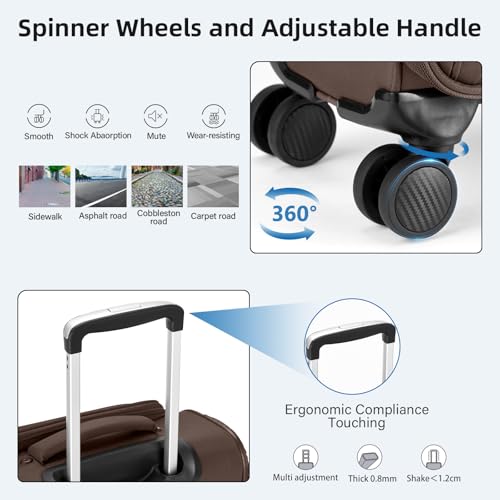 16 Inch Underseat Mini Carry On Luggage with Spinner Wheels