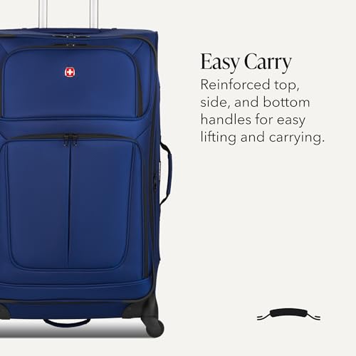 Sion Softside Expandable Spinner Luggage Durable Lightweight Travel Suitcase