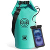 5/10/25/30/40L Waterproof Dry Bag, Medium Lightweight Roll Top Dry Bag Backpack w/Waterproof Phone Case, Kayaking, Travel, Hiking, Fishing, Tubing, Camping, the Beach, Men/Women (Teal)