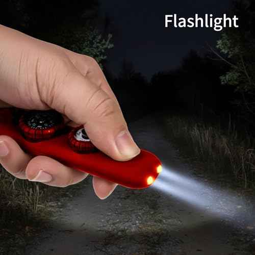 Multifunctional Survival Emergency Whistle for Kids with Compass Hiking Survival (2 Count)