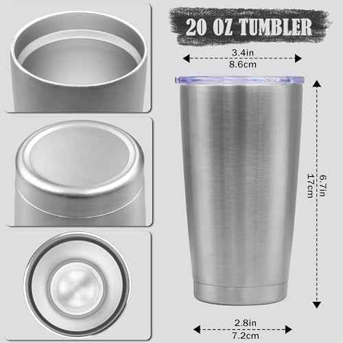 20oz Tumbler Insulated Coffee Tumblers with Lid Stainless Steel SS 1P