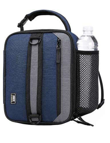 Expandable Small Lunch Box for Men Women Kids to Work School Navy