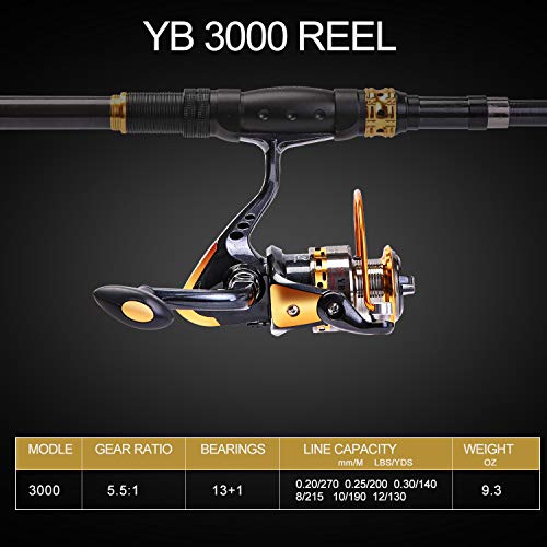 Telescopic Portable Fishing Rod Reel Combo with Spinning Reel and Carrier Bag for Travel
