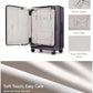 Checked Top Opening Expandable Suitcase