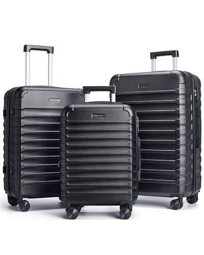 Luggage Sets 3 Pcs Suitcase with Wheels (3 Count)