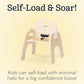 Easy Serve Low 5" Wood Feeding Chairs Highchairs (2 Count)