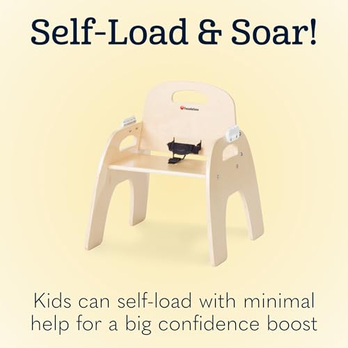 Easy Serve Low 7" Wood Feeding Chairs Highchairs (2 Count)