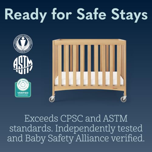 Travel Sleeper Wood Compact Folding Hotel Crib