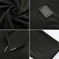 Mens Fashion Athletic Hoodies Sport Sweatshirt Solid Color Fleece Pullover Black 2XL