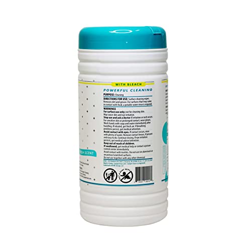 1 Pack Surface Cleaning Wipes with Bleach (75 Count)