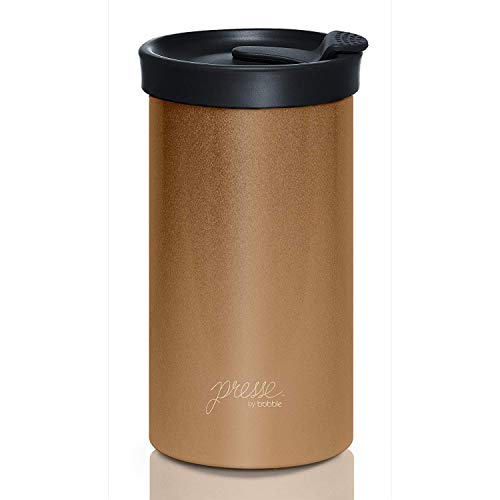 PRESSE by Bobble French Coffee Press Insulated Travel Tumbler 13 oz Brown
