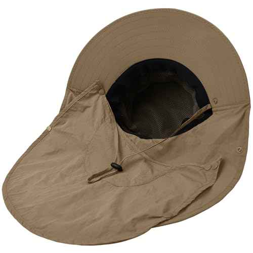 Sun Hat for Men Women with Neck Flap