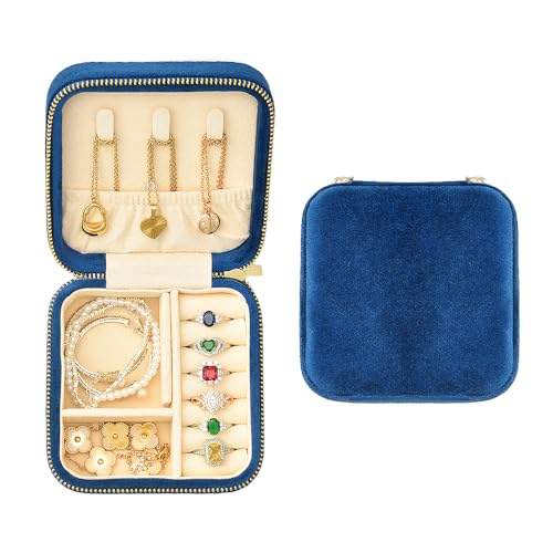 Plush Velvet Travel Jewelry Box